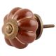 Dark Brown With Golden Line Ceramic Melon Drawer Knob Online